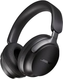 Bose New Quietcomfort Ultra Wireless Noise Cancelling in Ear Headphones with Spatial Audio, Over Ear Headphones with Mic, Up to 24 Hours of Battery Life, Black