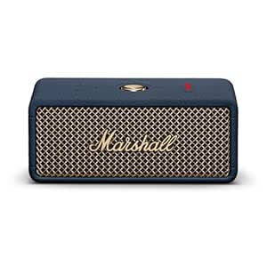 Marshall Smartchoice Emberton III Compact Portable Bluetooth Speaker with 32+ Hours of Playtime, (360° Sound), Dust & Waterproof (IP67) – Midnight Blue.