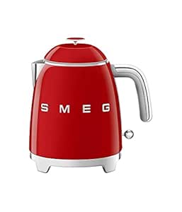 Smeg 0.8L Electric Kettle 1400W, Original Italian Brand, Patented Smeg Red Color, Highest Food Grade Stainless Steel Full Body, Soft Lid Opening System, Luxury 50’s Style KLF05RDEU