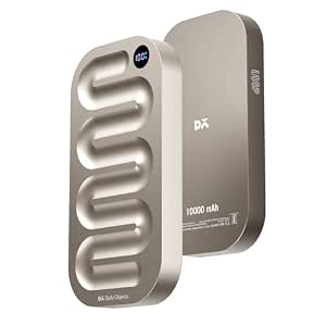 DailyObjects Loop Universal Aluminium Power Bank|10000 Mah|Fast Charging Output 20W | Compatible with Samsung/OnePlus/iPhone 12/13/14/15/16/17/Pro Max|Pocket Size|LED Battery Display (Titanium)