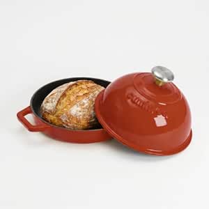 CUMIN CO. Enamel Cast Iron Bread Oven | 20 cm | Non Toxic Bakeware| FDA Compliant | Free Accessories | Induction & Oven Safe | Rust