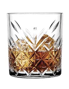 VILON Italian Premium Glass Classic Designer Whiskey Touch Glass (Clear, 300 ml) – 6